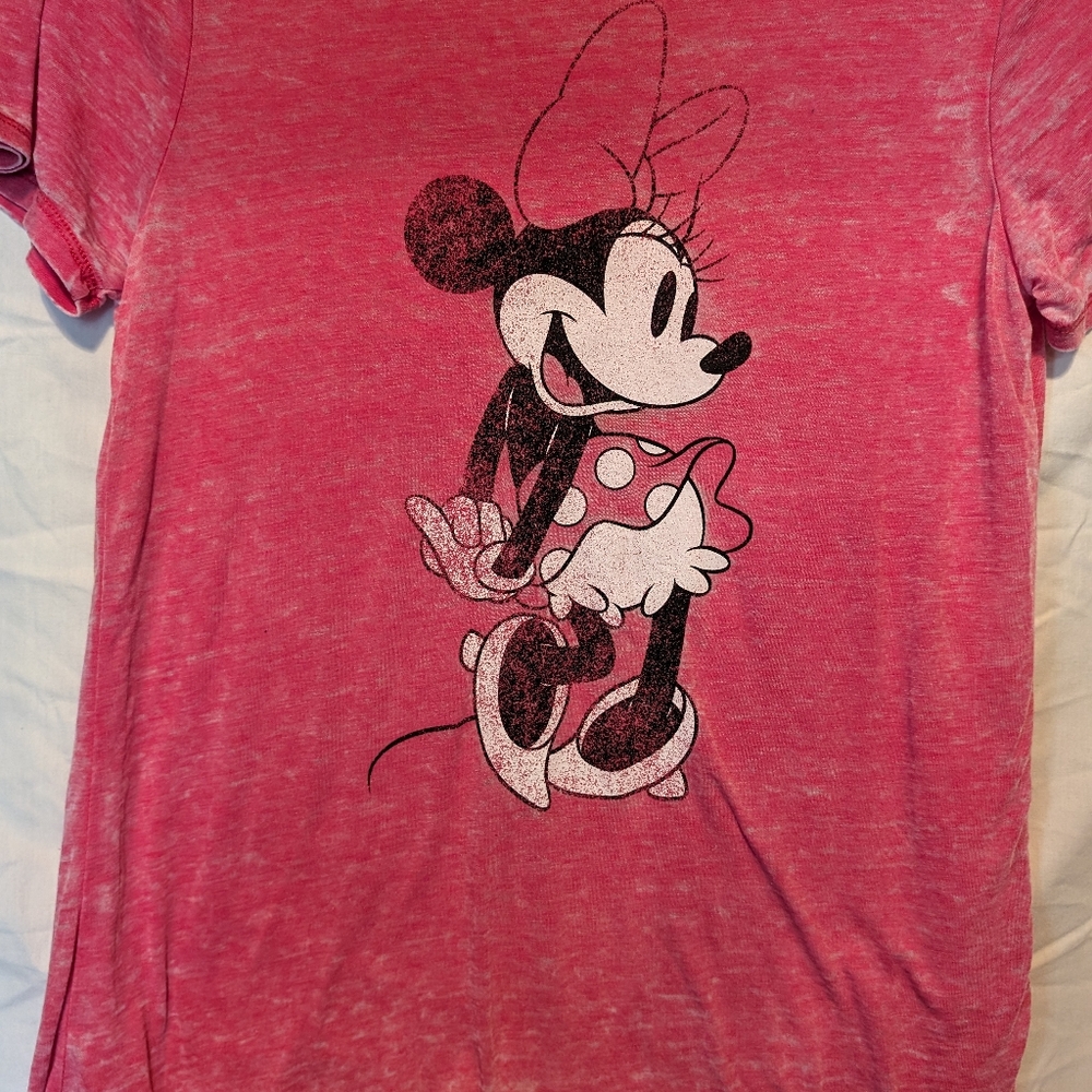 Minnie Mouse Burn Out Tee Size Large